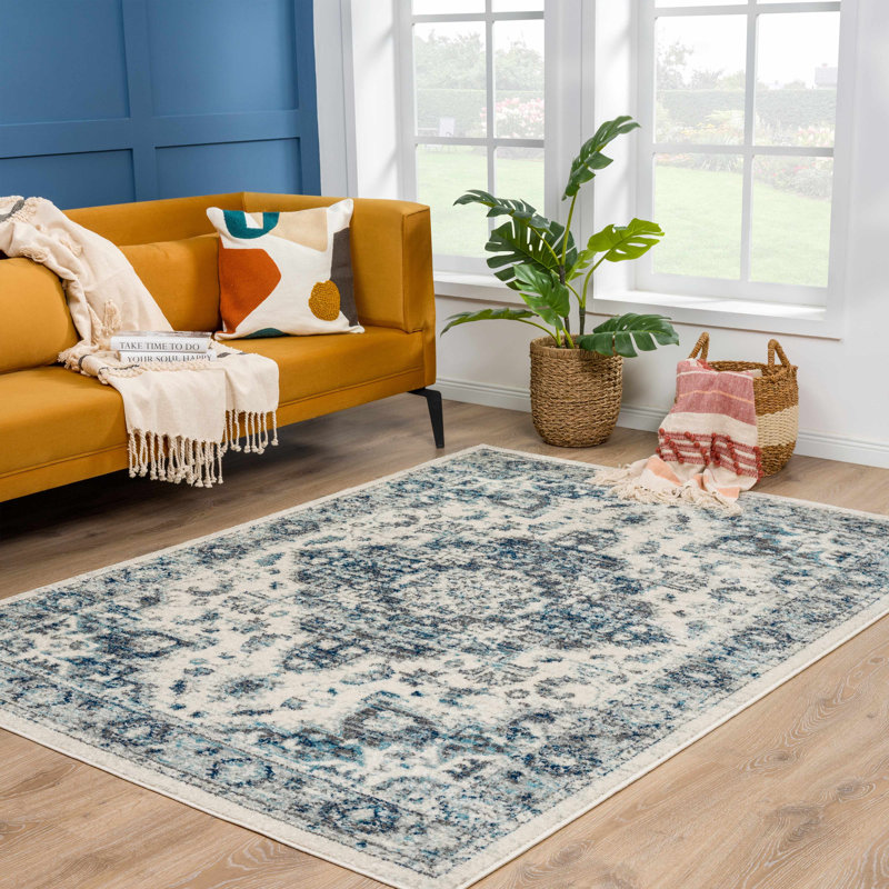 Bungalow Rose Dunnes Istanbul Oriental Blue Area Rug & Reviews Wayfair